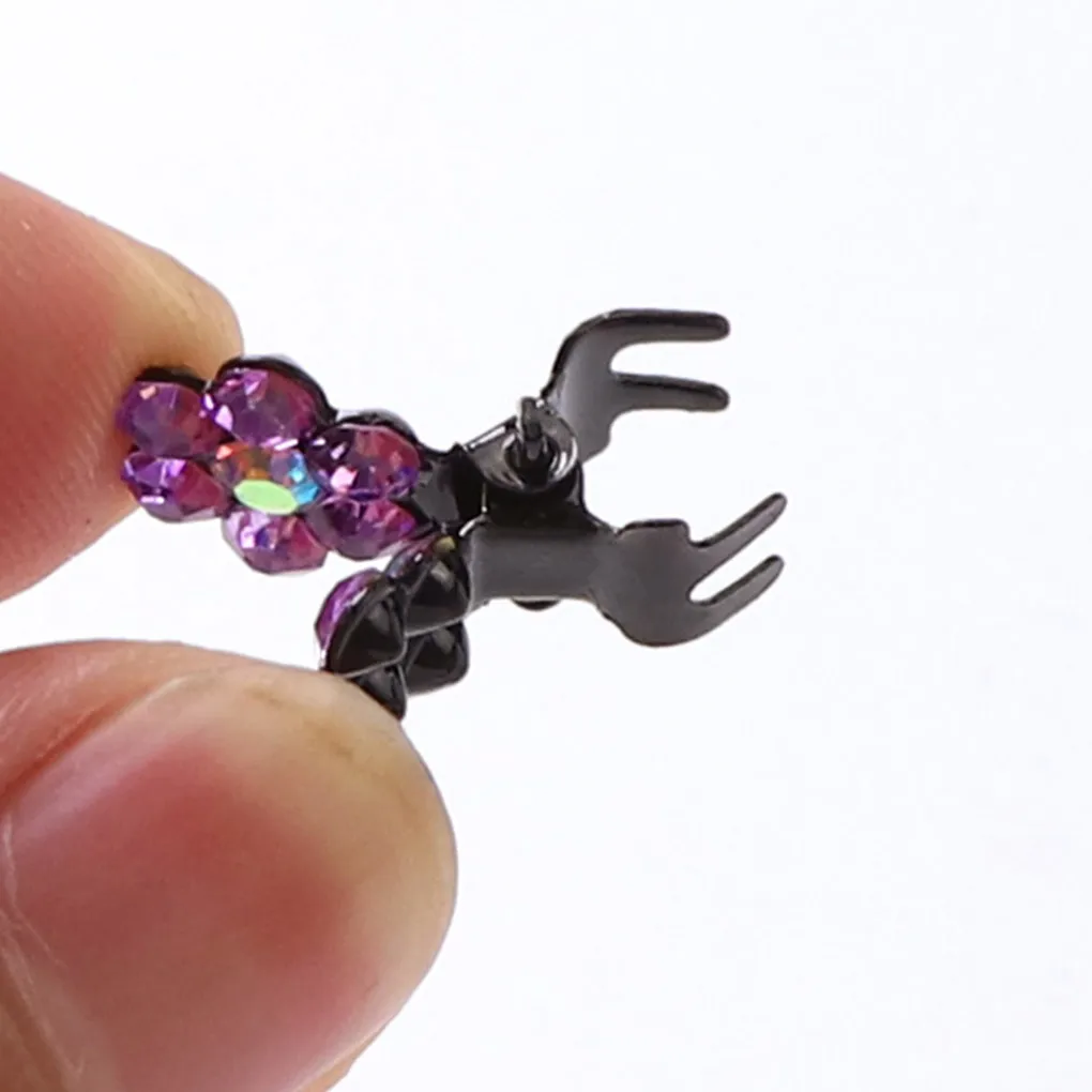 Pinzas peque&ntilde;as de cristal para el pelo para ni&ntilde;a, 12 Uds., Mini pinzas para el pelo con diamantes de imitaci&oacute;n para ni&ntilde;a, pinzas para el pelo, horquillas para beb&eacute;-5