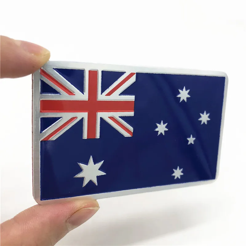 3D Aluminium Alloy Australia Flag Union Emblem Badge Car Window Bumper Decoration Sticker Motorcycle Racing Sports Decal | Автомобили и