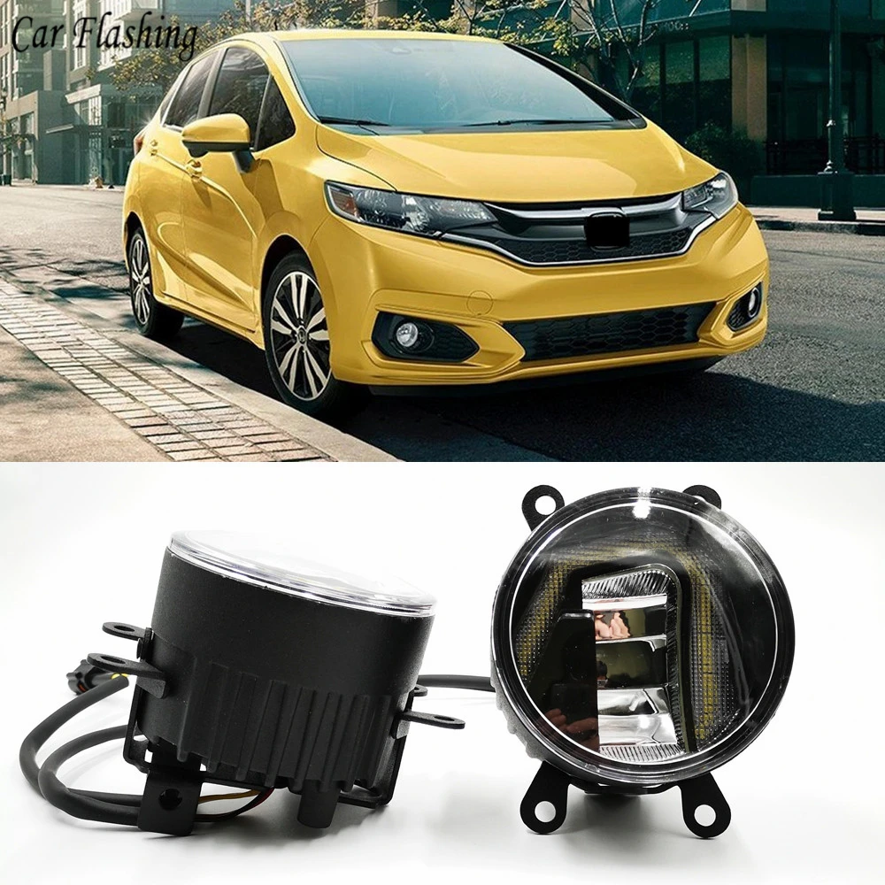 3 в 1 функции светодиодный задний фонарь для Honda Jazz Fit 2014 2015 2016 2017 DRL Дневной