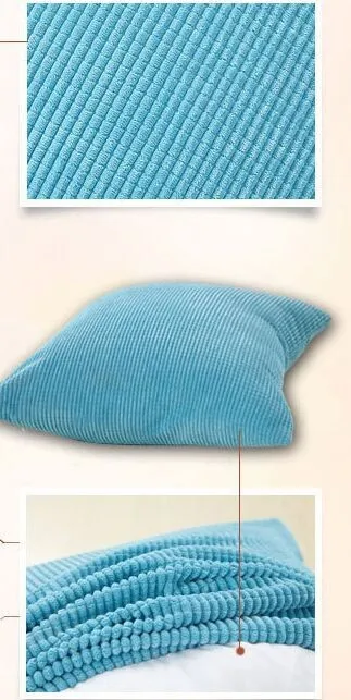 Вельветовая Подушка corn квадратная наволочка однотонная Чехол 45x45 см 50x50 55x55