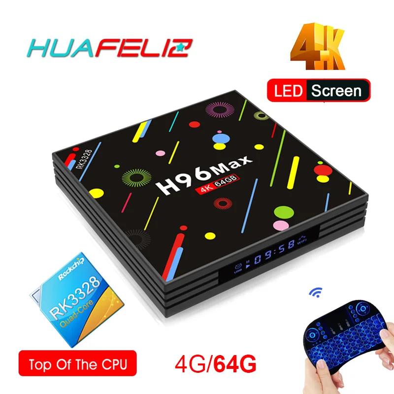 H96 MAX H2 Android 7 1 ТВ коробка 4 ГБ 32 ГБ/64 RK3328 ядра К Smart BT 0 2 5 г/5 г WI-FI телеприставки PK x92 X96 |