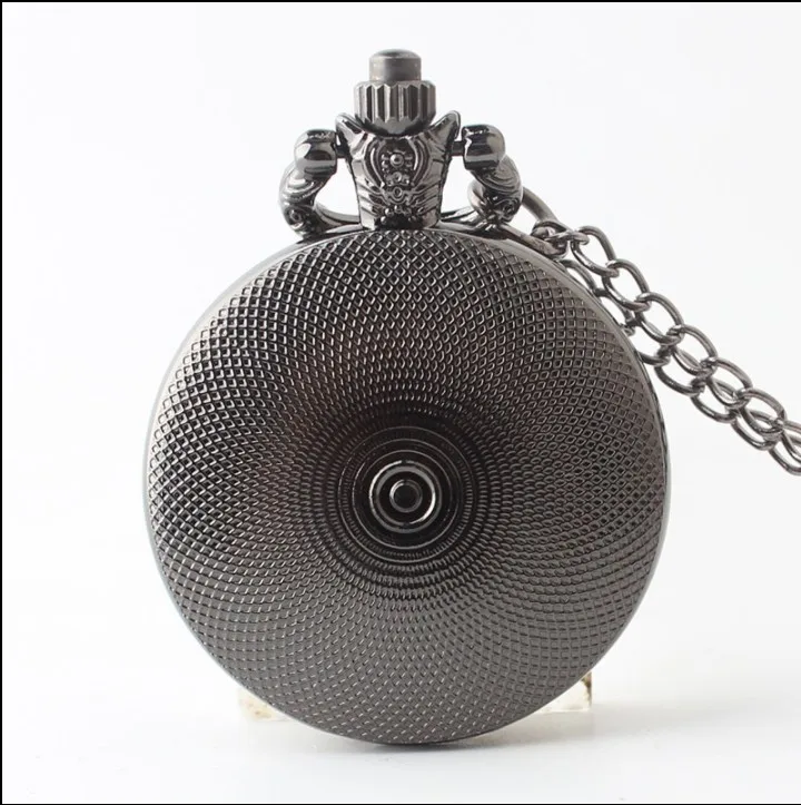 

10 pcs/lot DIY Hand making Antique Black Pocket Watches Watches Men Women Gift Pocket With Chain High Quality Wholesale AAP299