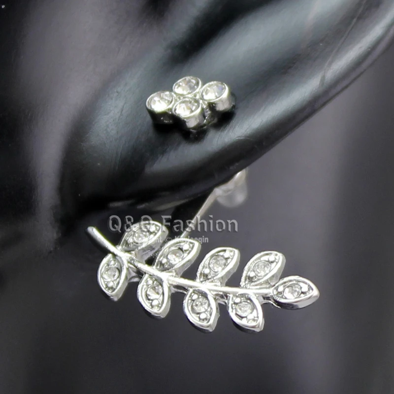 Блогер цветок Маргаритка лист кристалл бар тянуть через качели серьги гвоздики