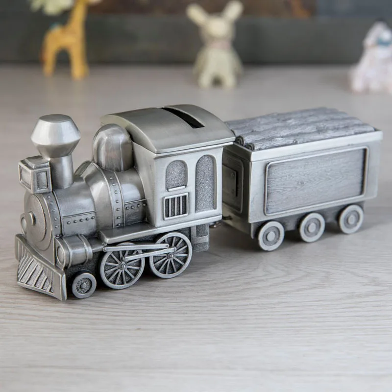 5526WOOD Классическая Автомобильная серия, копилка для монет, копилка, игрушки для детей, подарок, Детская банка, поезд, трактор, винтажный домашний декор, металл, художественное ремесло - Цвет: 5526WOOD