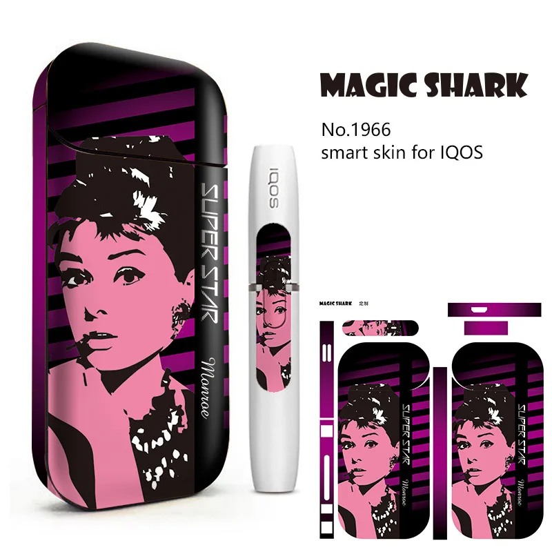 Чехол Magic Shark Super Star простой черный белый сексуальный для девушек пленка наклейка