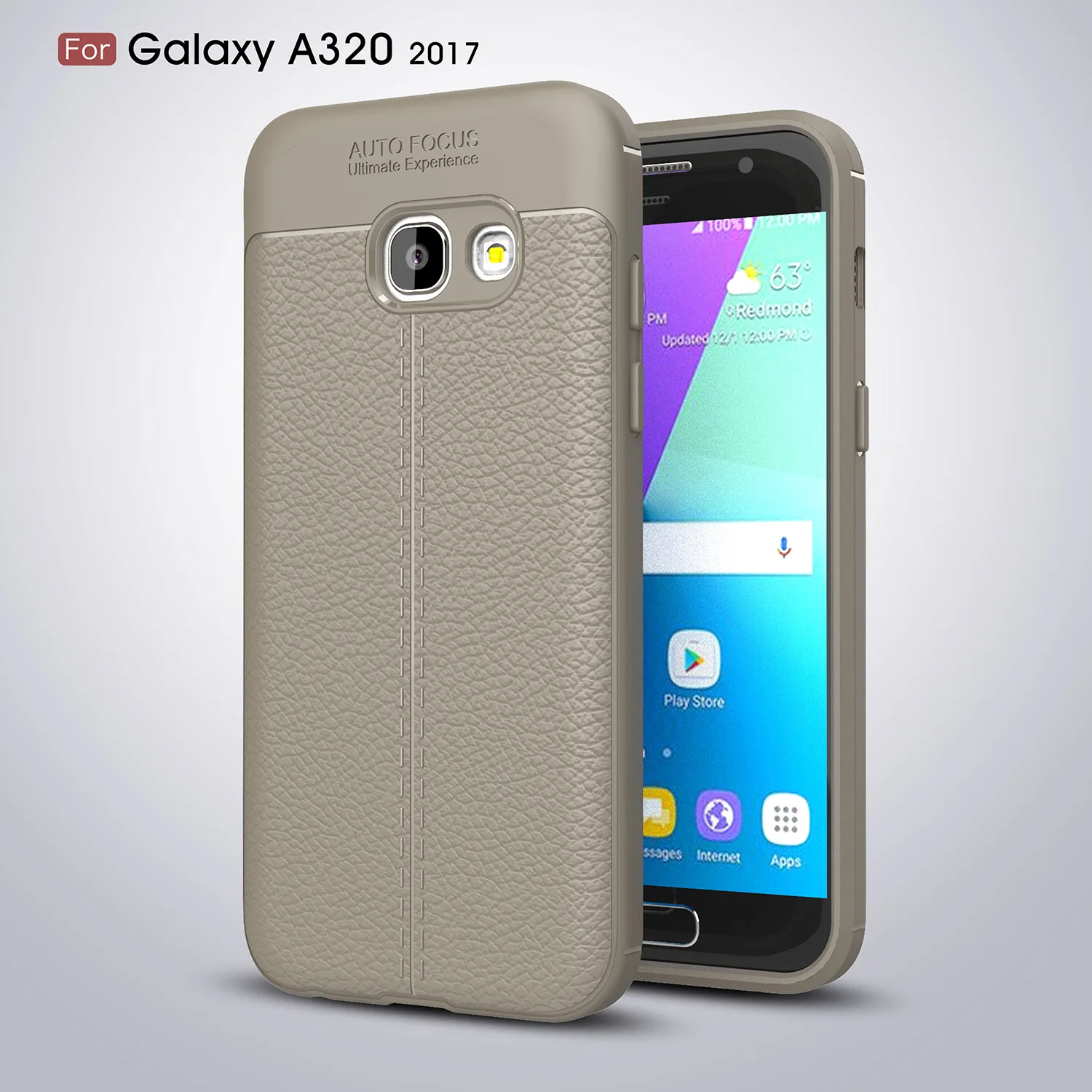 Новый Модный высококачественный мягкий чехол из ТПУ и кожи личи для Samsung Galaxy A3 2017