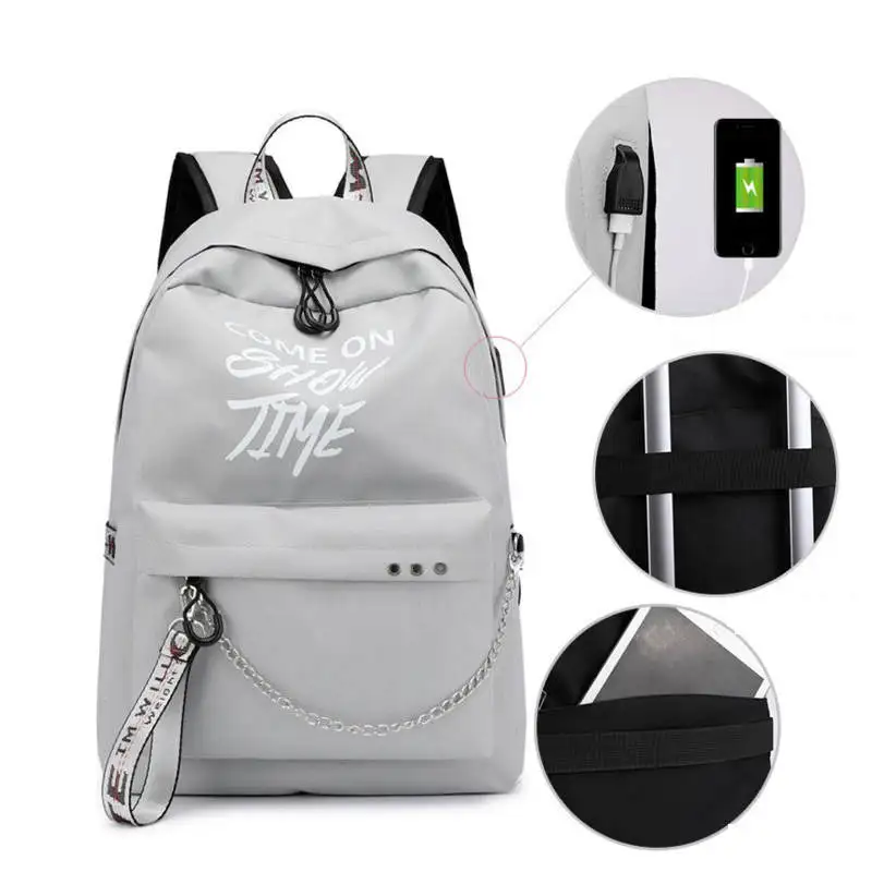 GR Women's Backpack School Bag for Teenage Girls New Waterproof Nylon a bag Travel Soulder Bags Female Preppy Style Knapsack - Цвет: GR