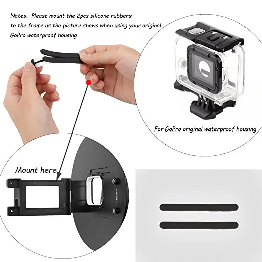 Продажа Купол 6 дюймов для экшн-Камеры Gopro Hero 6 5 Black, с водонепроницаемым чехлом, купол для объектива Go Pro 6 5, аксессуары для Go Pro