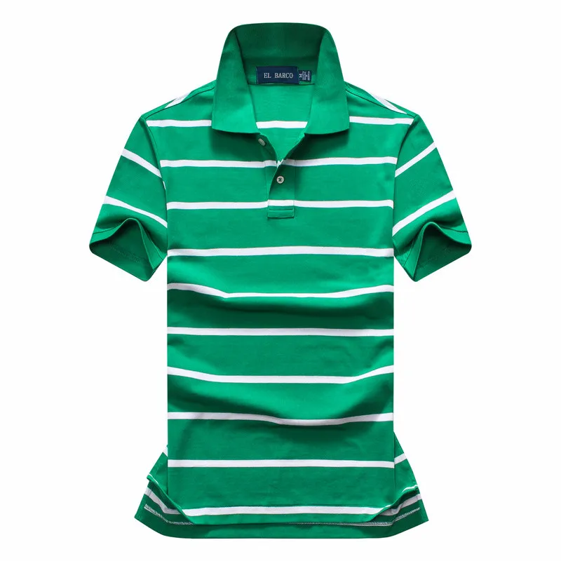 Летняя Повседневная рубашка поло для мужчин Трикотажная хлопковая футболка с