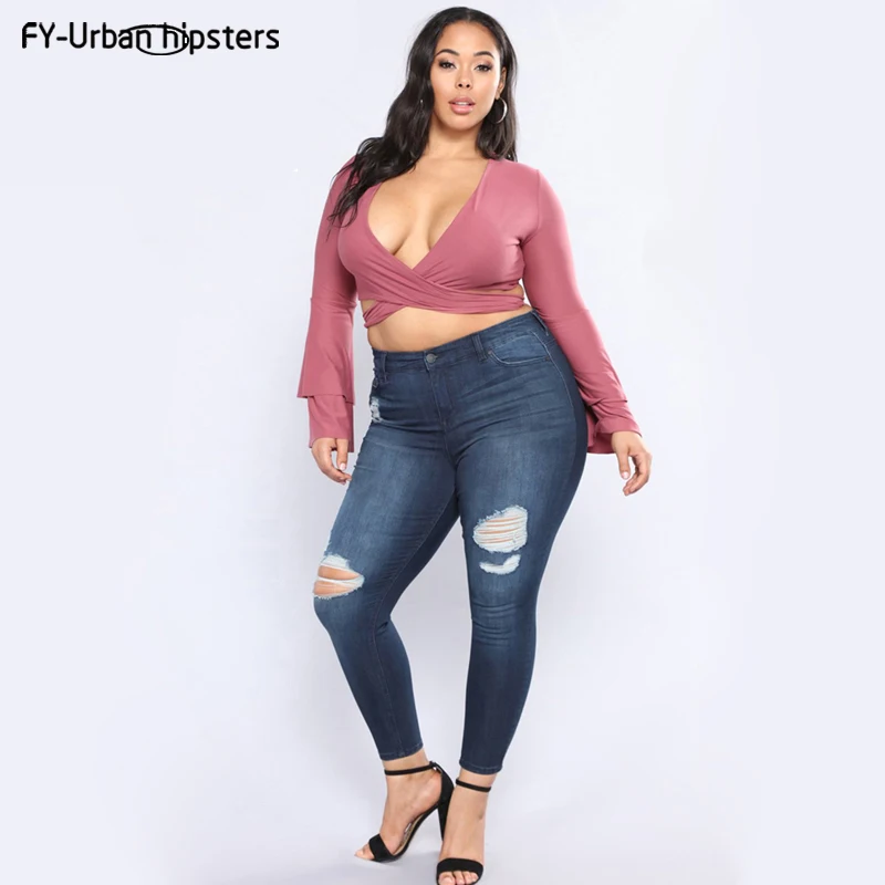 Узкие брюки-карандаш с высокой талией синие летние рваные джинсы женские брюки