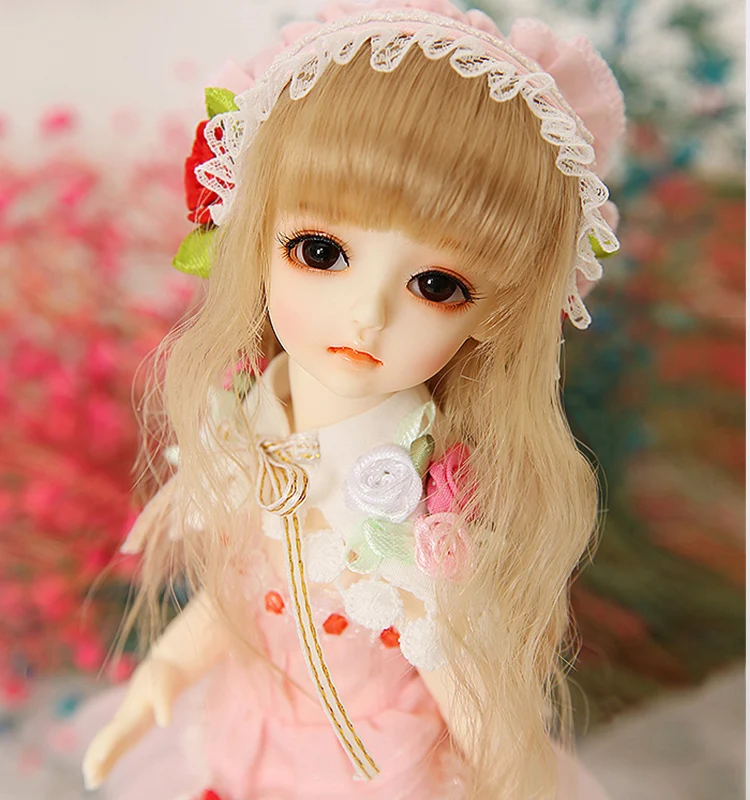 Парик для куклы bjd Size6-7 дюймов высокотемпературный парик фид bjd кукла кудрявые волосы Shinee AI L22# Два цвета на выбор