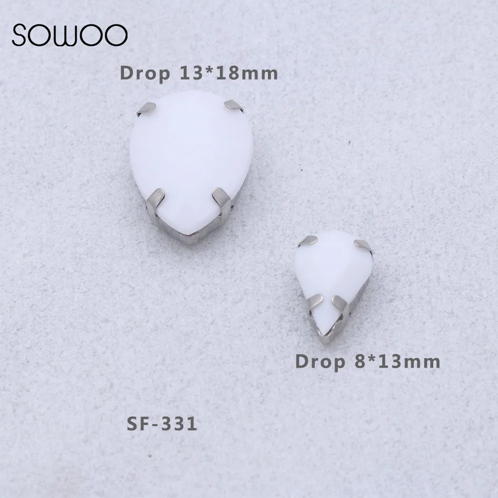 Сплошной белый цвет смешанные формы размеры пришить на горный хрусталь с когтями