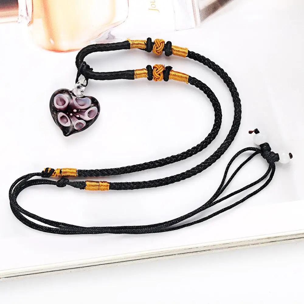 Ожерелье с подвеской натуральное зеленое синее розовое декоративное сухое