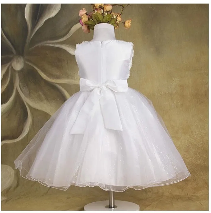 Рождественское платье принцессы с цветочным узором для девочек; летнее платье-пачка на свадьбу, день рождения, вечеринку для девочек; платье с бантом; детское праздничное платье; vestido