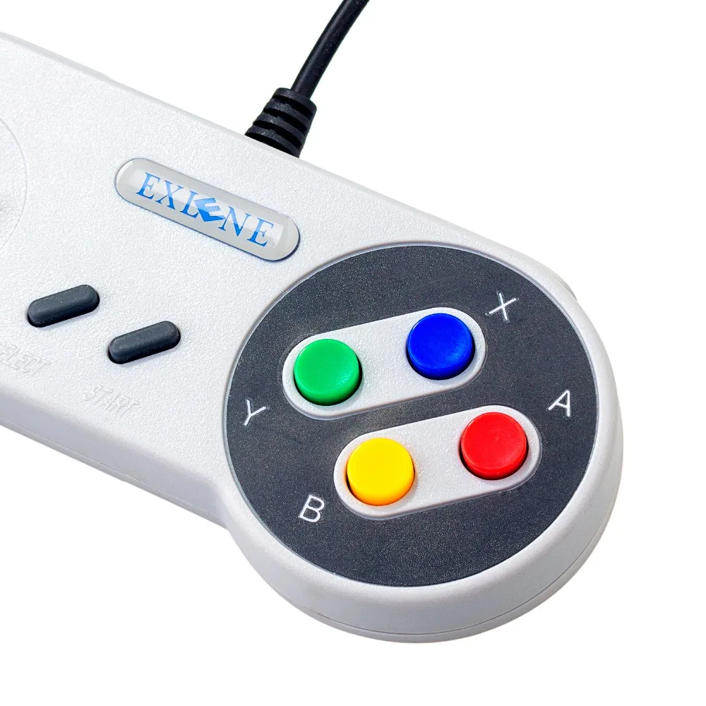 Exlene Snes USB контроллер супер классический геймпад Snes джойстик с 3 м кабелем для ПК Windows Ubuntu Raspberry Pi 3 Retropie sega