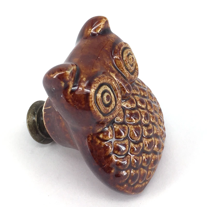 Ручка дверная керамическая в форме совы для детской комнаты|ceramic door handles knobs|door handle