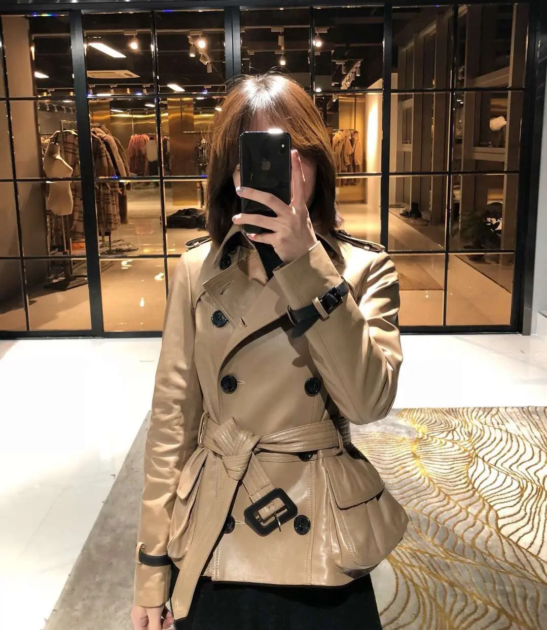 

Gl0131 Модное новое пальто из натуральной овечьей кожи Женская куртка с длинным рукавом из овечьей кожи с поясом