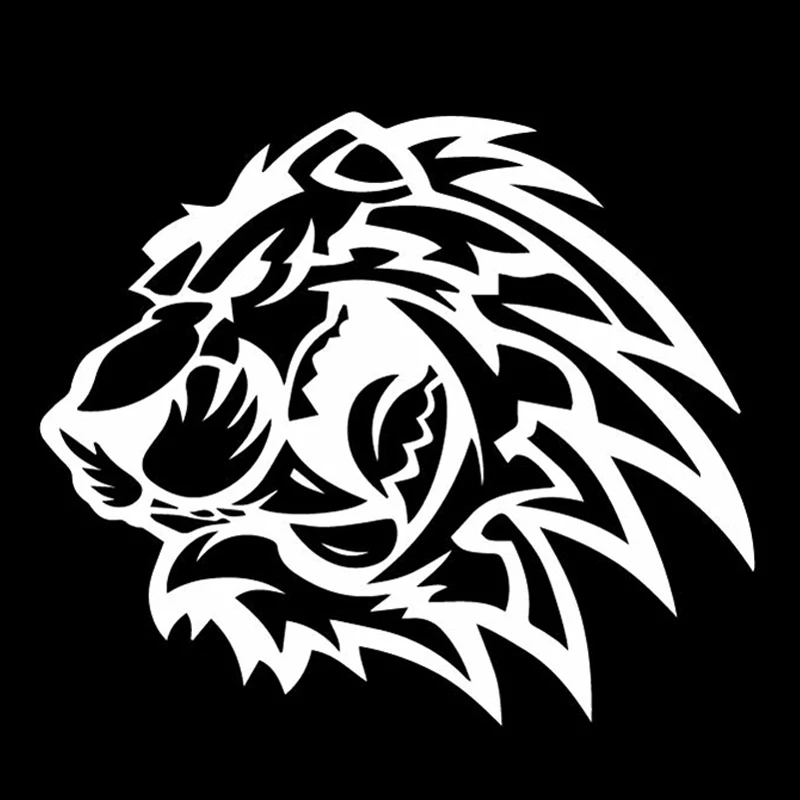 YJZT 15.6CM*13.5CM A Roaring Tiger Cartoon Car Window Decoration Stickers Vinyl Decal Black/Silver C4-1053 | Автомобили и