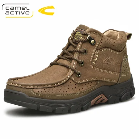 Camel Active новые походные ботинки мужские водонепроницаемые противоскользящие теплые треккинговые уличные спортивные брендовые охотничьи горные альпинистские ботинки - Цвет: Коричневый