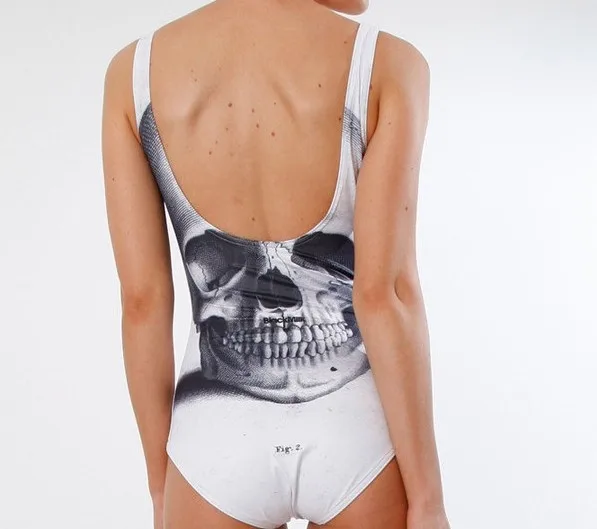 Винтаж черный белый цвет анатомическая эскиз череп пикантные Одна деталь