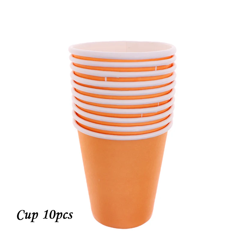 Cup10pcs 10 шт./Партия красная розовая тарелка чашка соломенная одноразовая коробка для посуды сплошной цвет день рождения предметы домашнего обихода Детская Игрушка В ванную - Цвет: Cup10pcs