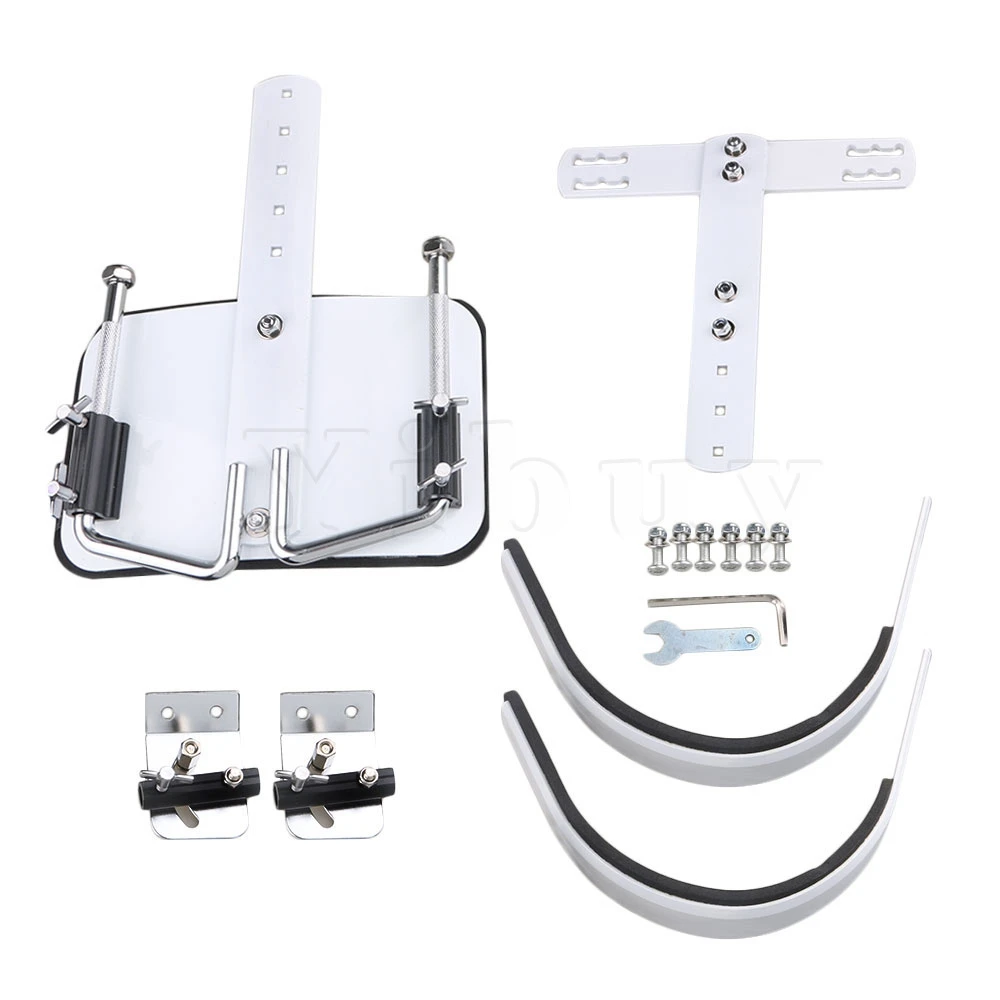 Yibuy White Steel Percussion Instrument Accessory Marching Snare Drum & Shoulder Harness Carrier