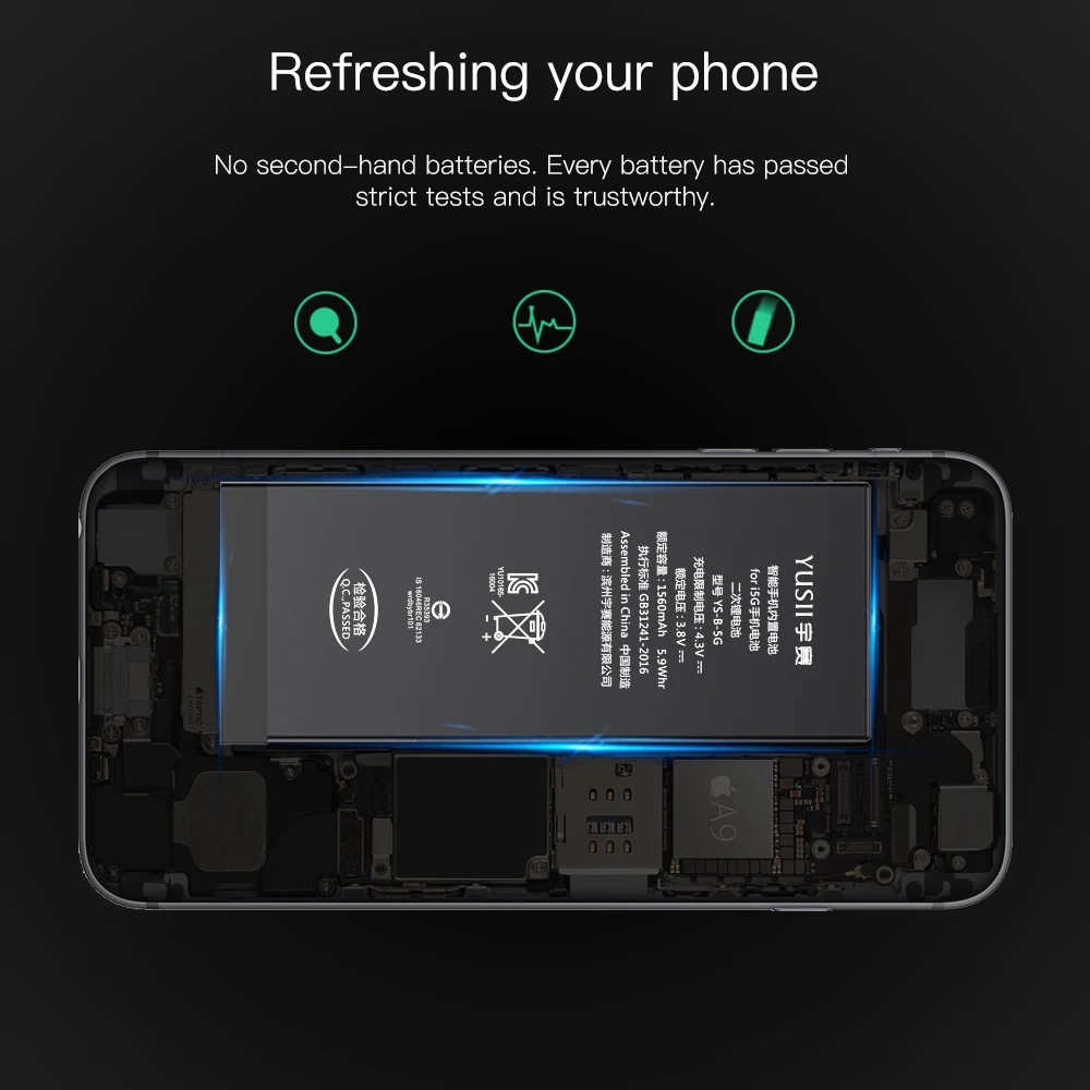 Оригинальный аккумулятор для iPhone 5 1560 мА/ч Сменный телефона Apple большой