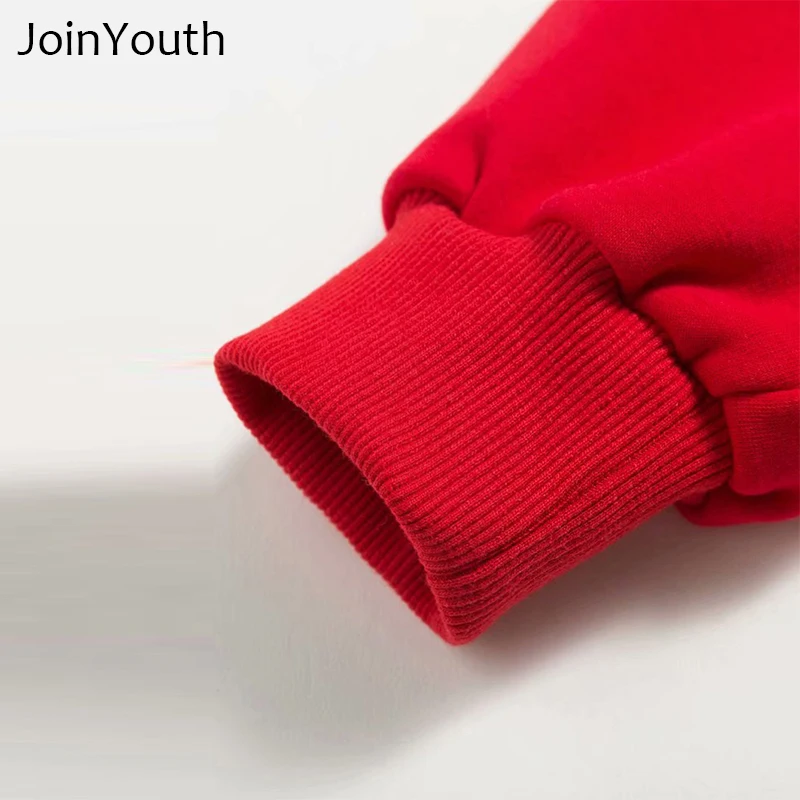 JoinYouth женские свободные толстовки с буквенным принтом повседневный толстый