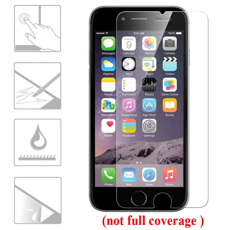 Baixin передняя + задняя Премиум Закаленное стекло для iPhone 6 6s 9H против царапин