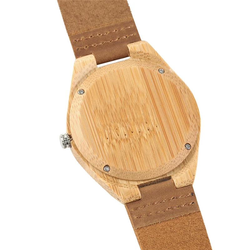 Природа Дерево Спорт Мода минималистский наручные часы бамбук кварцевые ручной
