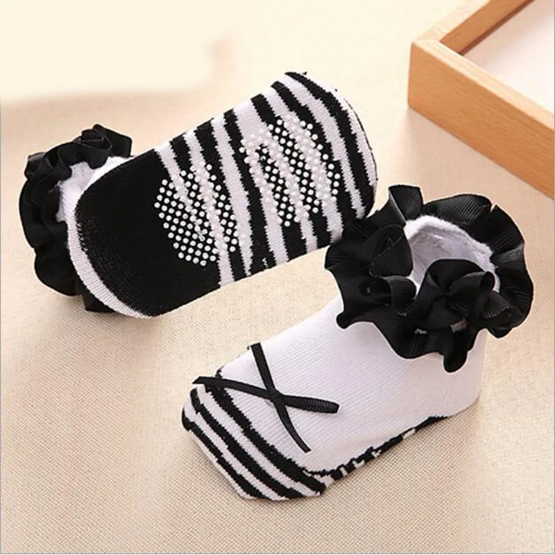 Calcetines de princesa para beb&eacute;s, medias infantiles para ni&ntilde;as reci&eacute;n nacidas, regalo de cumplea&ntilde;os y vacaciones, de 0 a 12 meses-5