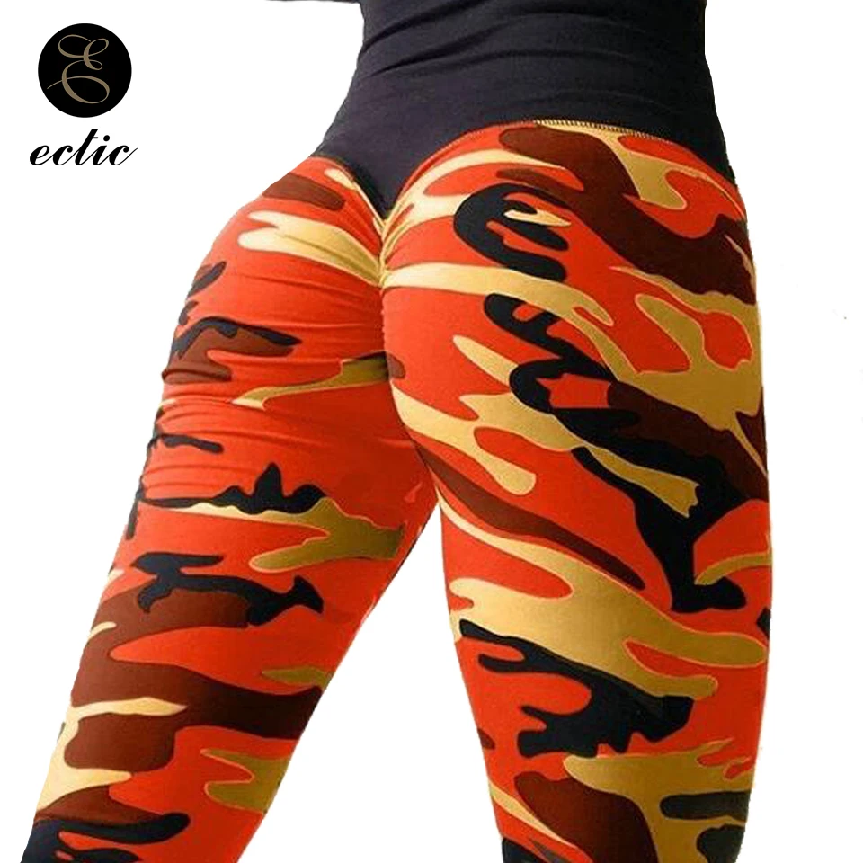 

Розовый камуфляж Леггинсы Камуфляж Сексуальная цифровой карандаш Ruched Booty раздавите леггинсы Для женщин тренажерный зал Высокая талия Push Up ...