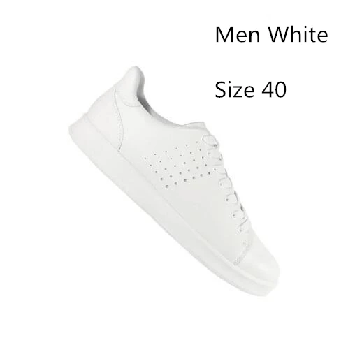 Men White 40 Xiaomi FreeTie кожаная белая черная обувь для скейтборда модная спортивная противоскользящая обувь для отдыха Mijia Smart Chip для мужчин и женщин - Цвет: Men White 40