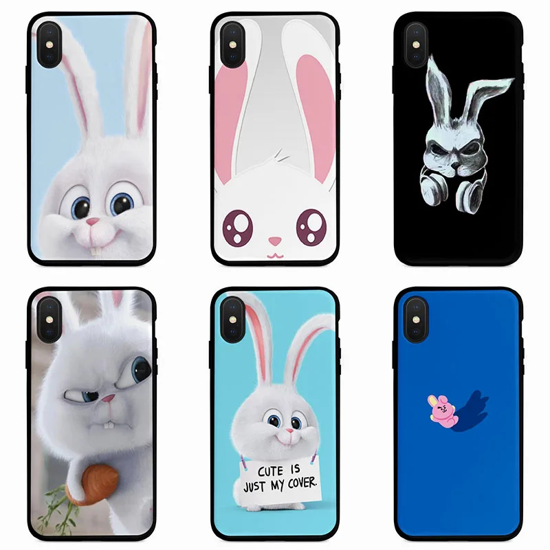 Силиконовый чехол для телефона животных Кролик Iphone 5 5s SE 6 6s 7 8 плюс X Xr Xs Max Мягкий
