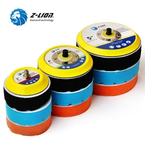 Детская полировальная подушка, набор из 4 губки для автомобиля, диаметром 3 дюйма, 4 дюйма, 5 дюймов, с подложкой 516 дюйма-24, с нитью для полировки и Полировки Автомобиля