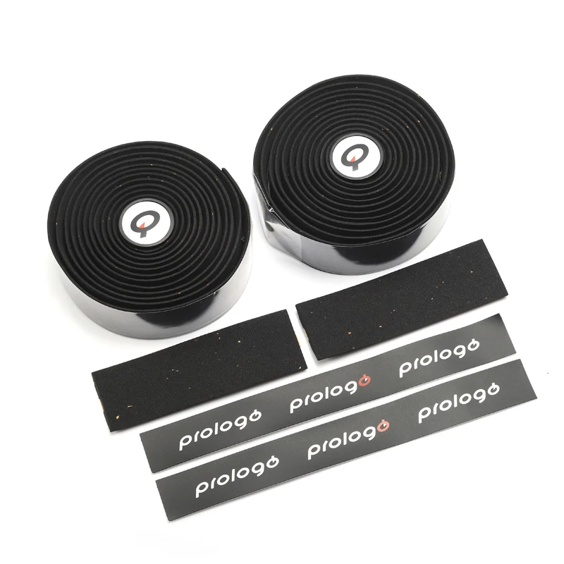 prologo bicycle handlebar tape GEL cycling road bike handlebar tape cork straps end accessories ultralight 68g 300cm comfortable - Цвет: Black