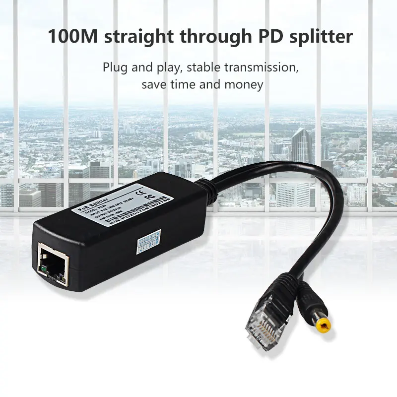Cioswi POE сплиттер инжектор модуль питания POE кабель пассивное питание через Ethernet Кабель-адаптер IEEE802.3af/at 100 Мбит/с