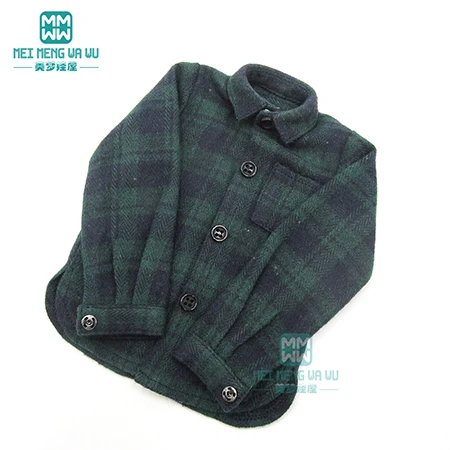 BJD dolls clothes for 43cm 1/4 MSD BJD accessories fashion Green plaid shirt, vest, shorts - Цвет: JPy4--007--C