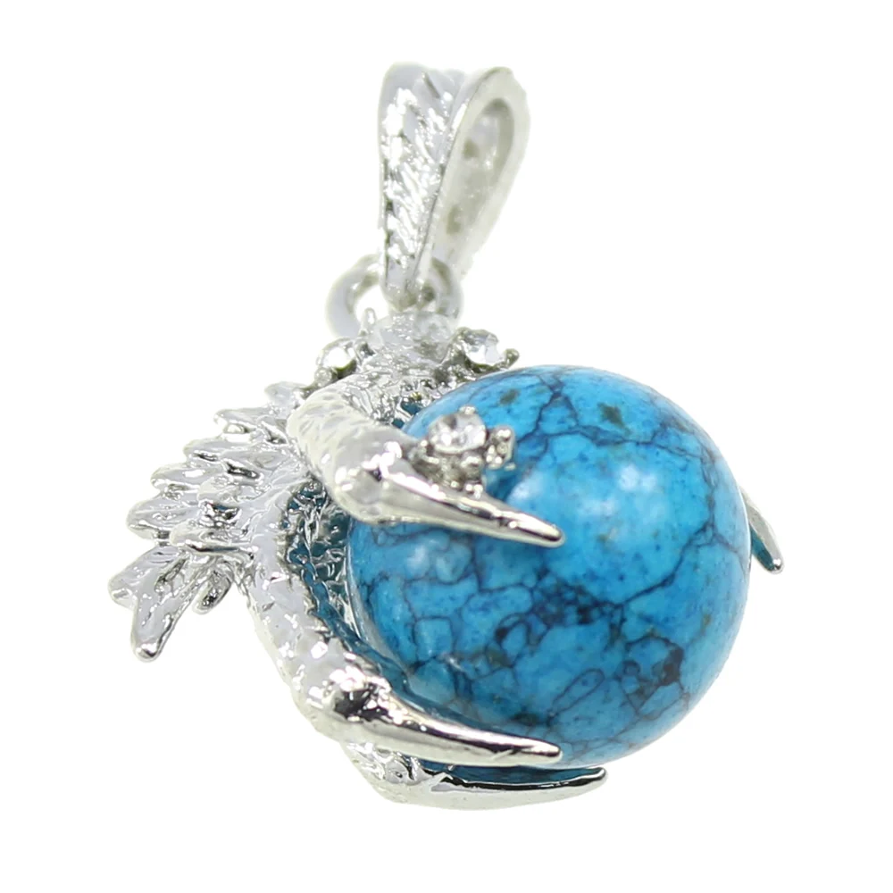 Подвеска Стразы в виде когтя дракона с натуральным драгоценным камнем набор