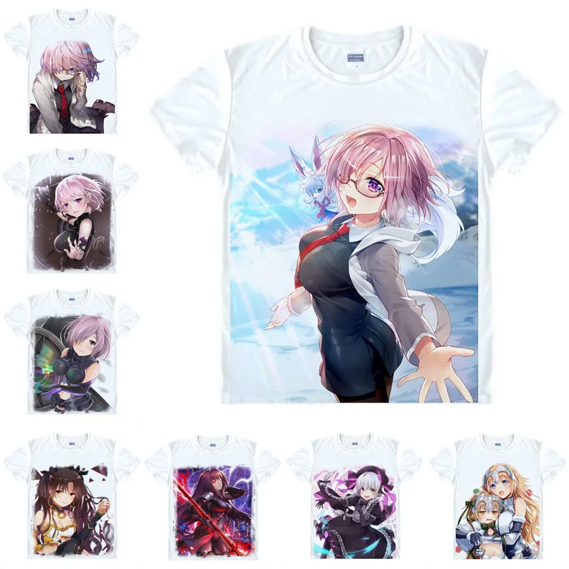 Футболка Coolprint мотивирующая рубашка в стиле хентай Fate Grand Order футболки с коротким