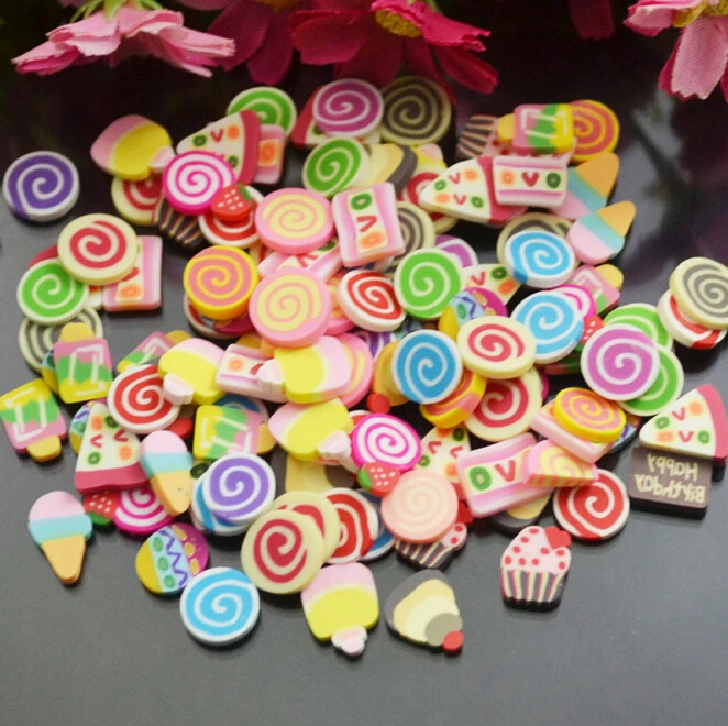 Бесплатная доставка! Полимерная глина ремесло шелковые плоские кусочки пищи