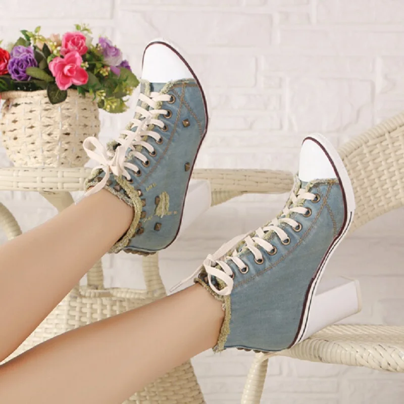 Женские джинсовые туфли на толстом высоком каблуке размеры 34 40|fashion heels|heels fashionthick