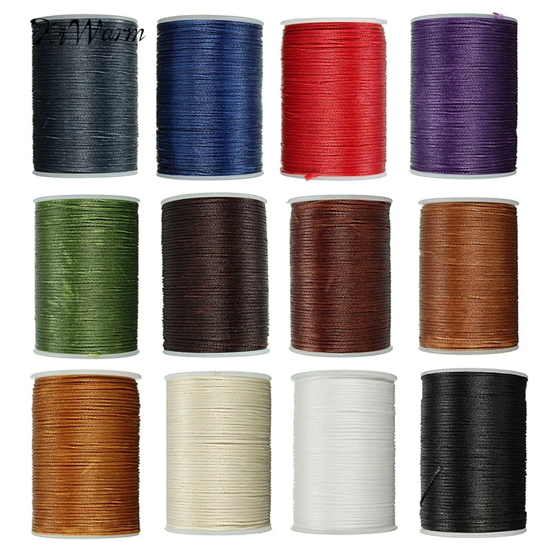 

Durable 1PC 78 Meter 0.8mm Leather Waxed Thread Cord for DIY Handicraft Tool Hand Polyester Stitching Thread Multicolor