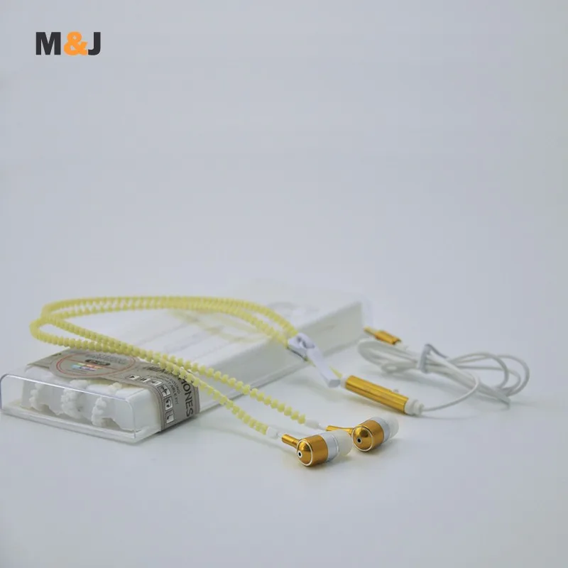 M& J Высокое качество 6 цветов Светящиеся наушники светящийся светильник металлические наушники в виде застежки-молнии светится в темноте для Iphone samsung Xiaomi MP3 MP4