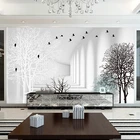 3d обои с объемным изображением дерева, минималистский фон для гостиной