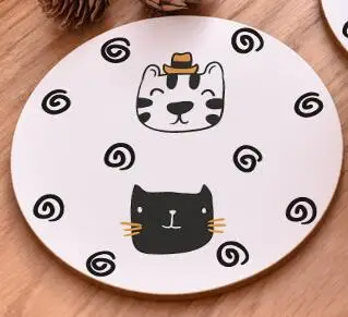 Деревянная подставка для напитков Uncle cat, нескользящая изоляционная чайная подкладка для кофейного столика, современные бирдекели, 1 шт - Цвет: 4-4