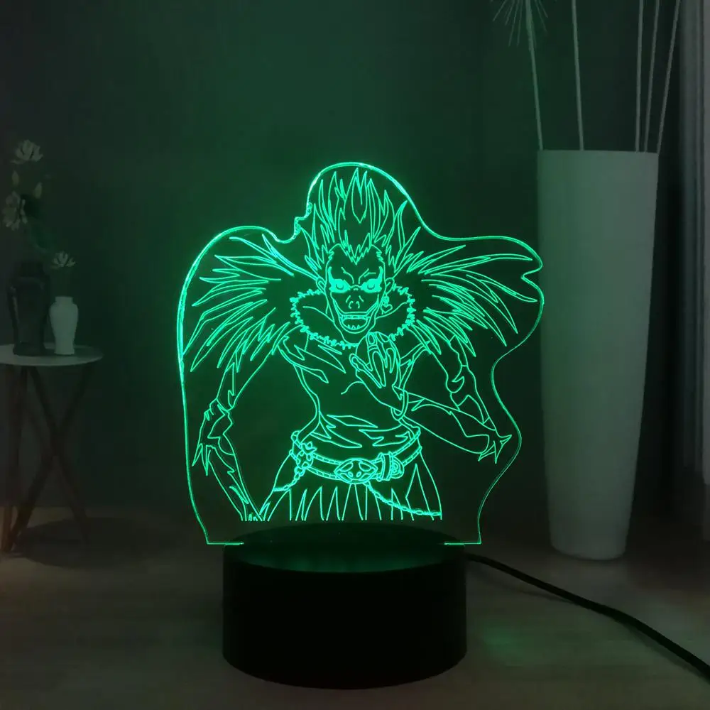 Новый тетрадь смерти RGB 7 цветов изменить USB сенсорный светодиодный ночной