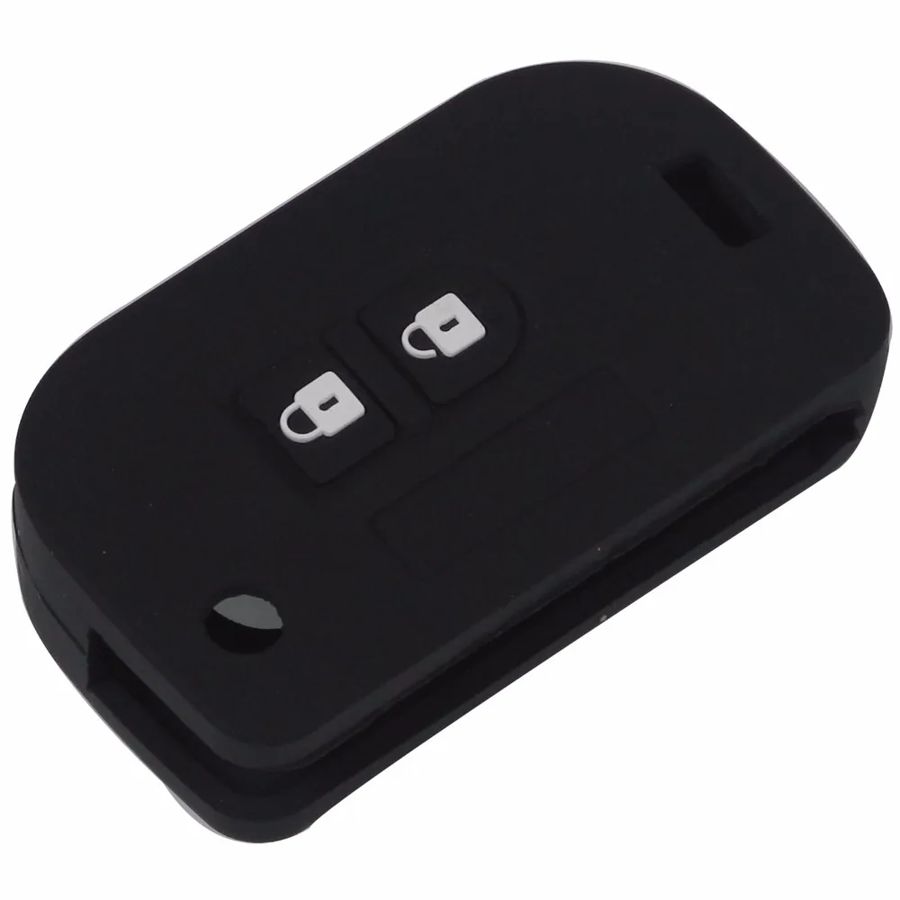 2 кнопки дистанционного силиконового ключа автомобиля чехол для Nissan Qashqai Micra Navara