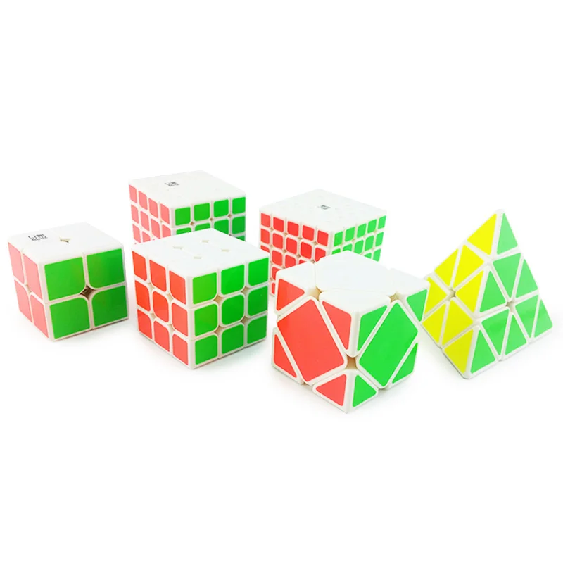 2x2x2 3x3x3 4x4x4 5x5x5 белая наклейка скоростной магический куб Базовая головоломка твист классический развивающий куб игрушки для детей идея подарок - Цвет: 2 3 4 5 Skew Pyramid