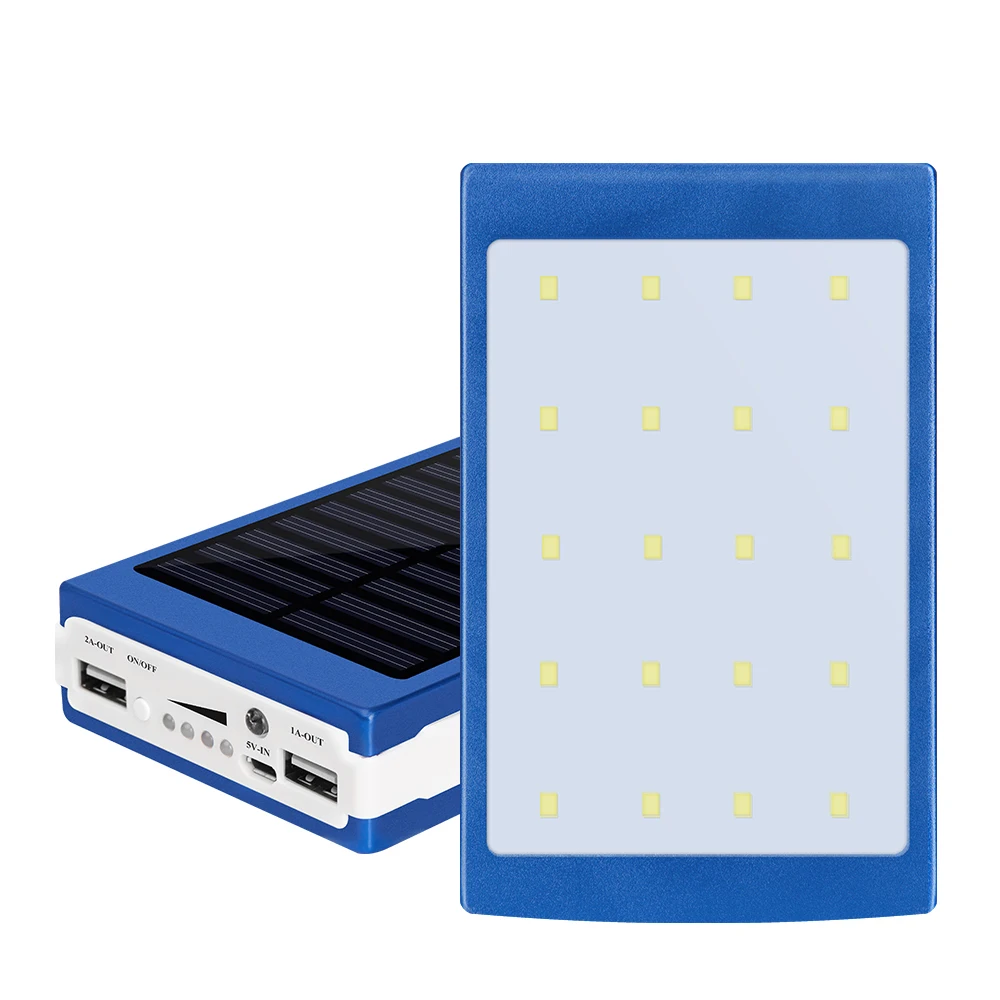 Melery Солнечный Мощность Bank 12000 мАч Портативный Bateria наружный portátil Dual USB